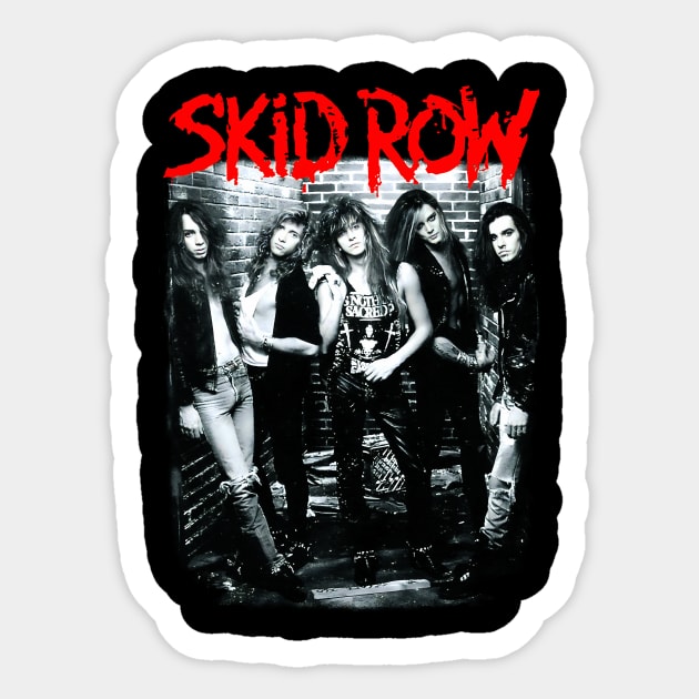 Vintage Poster Skid Row 90s Sticker by Tuti_Tauge_Sukarame